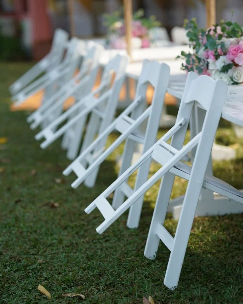 Outdoor seating at Canoe Ville